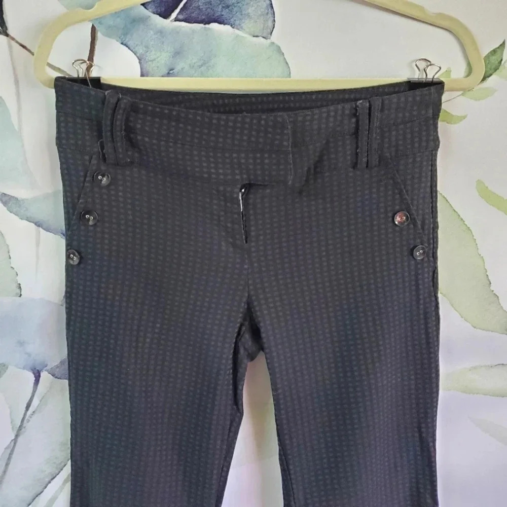 🆑️JOE BENBASSET | Waffle Print Bootcut Slacks in Black sz 3 (flaw) - Picture 2 of 6
